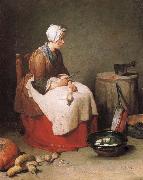 Jean Baptiste Simeon Chardin The Rubenputzerin Sweden oil painting artist